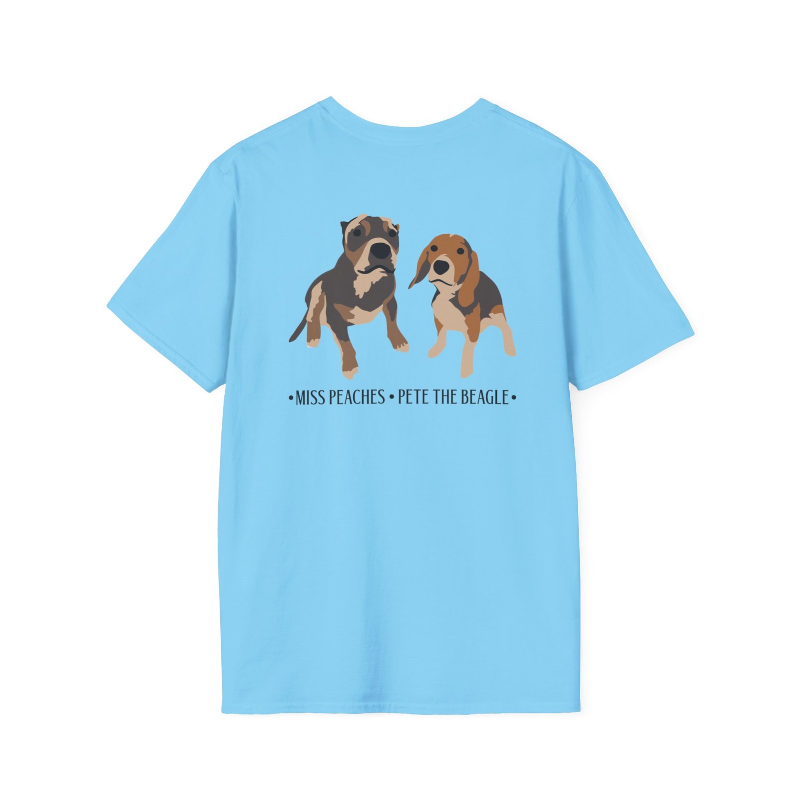 Miss Peaches & Pete the Beagle Unisex Softstyle T-Shirt