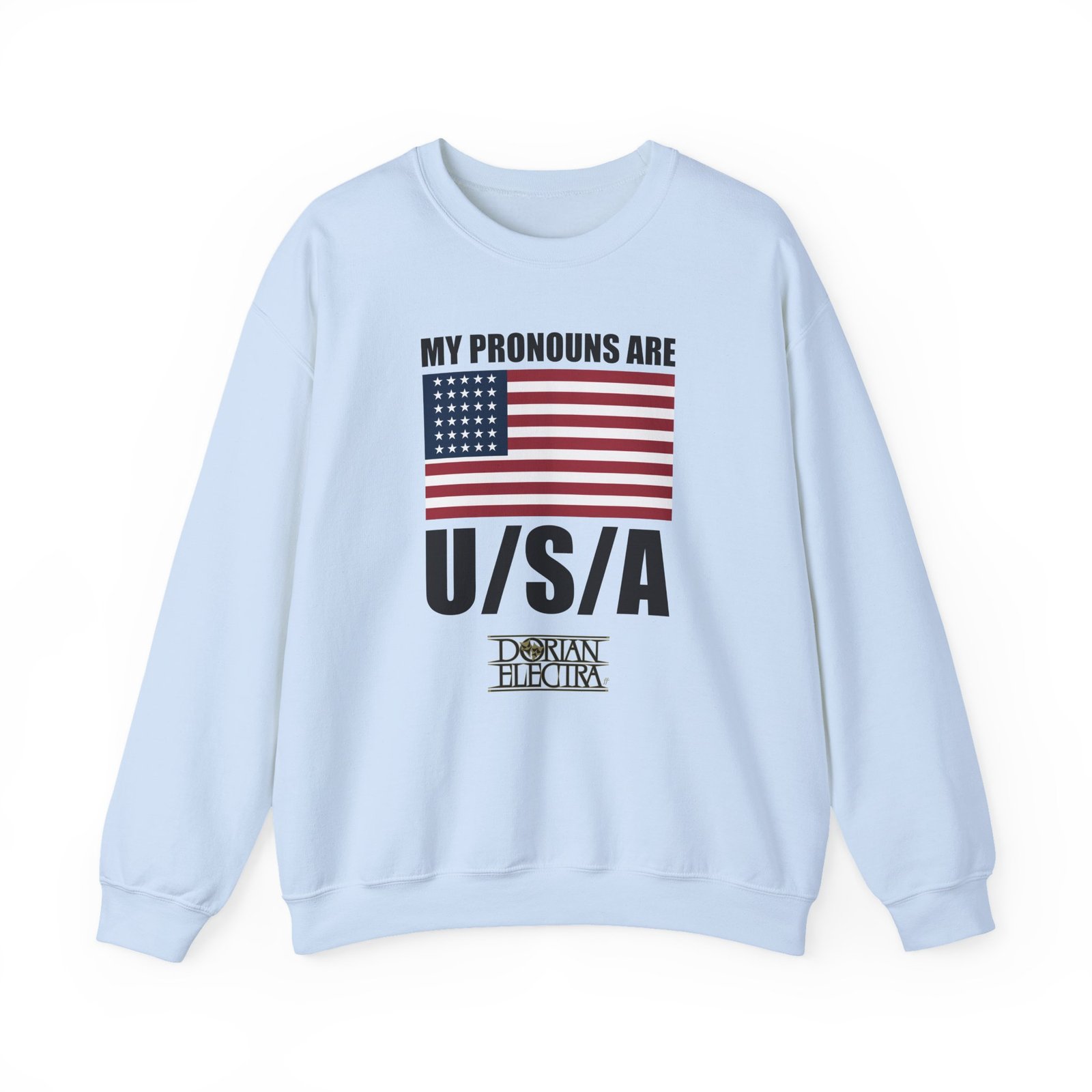 Dorian Electra My Pronouns Are Usa Unisex Heavy Blend™ Crewneck Sweatshirt