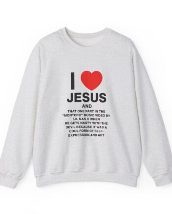 Lil Nas X I Love Jesus and Montero Unisex Heavy Blend Crewneck Sweatshirt
