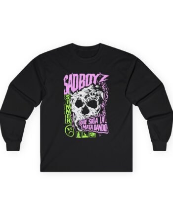 Sad Boyz by Junior H Skull Unisex Ultra Cotton Long Sleeve Tee