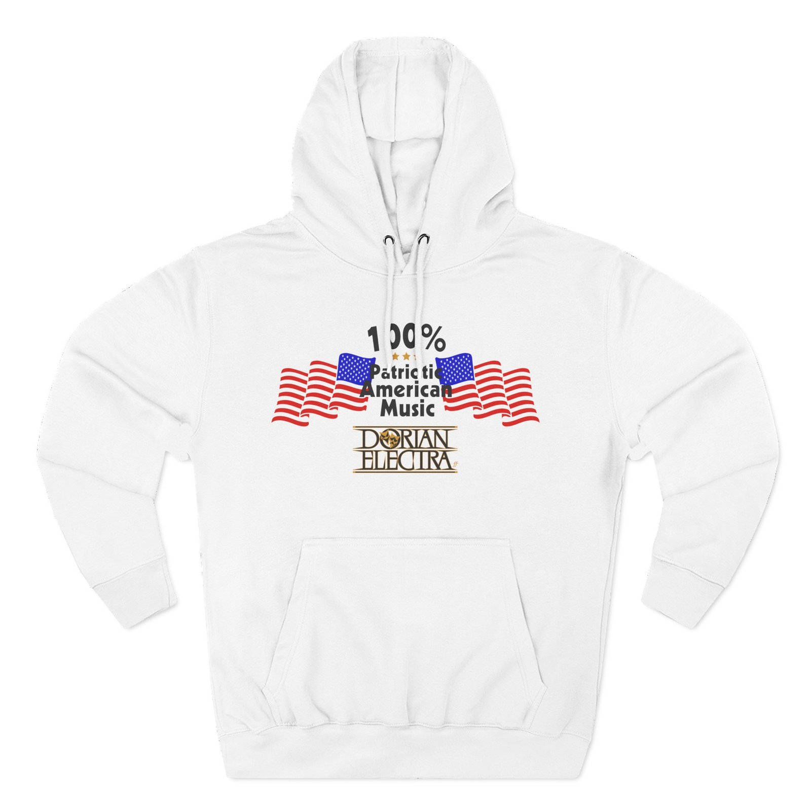 Dorian Electra Patriotic American Music Three-Panel Fleece Hoodie