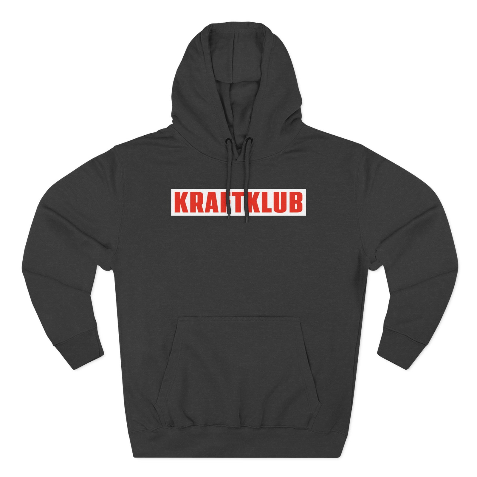 Kraftklub Logo Red Three-Panel Fleece Hoodie