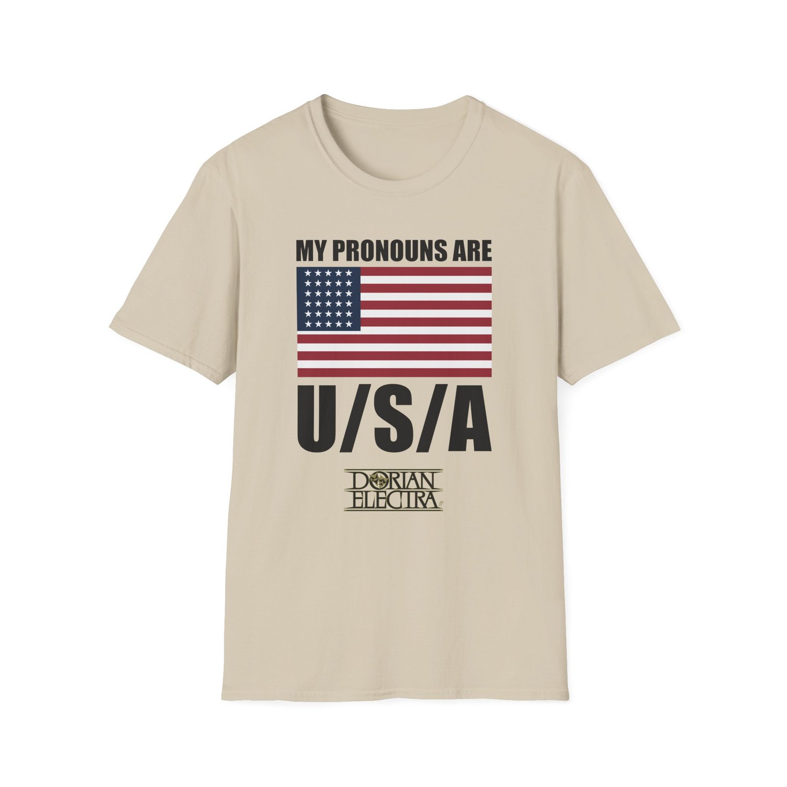 Dorian Electra My Pronouns Are Usa Unisex Softstyle T-Shirt