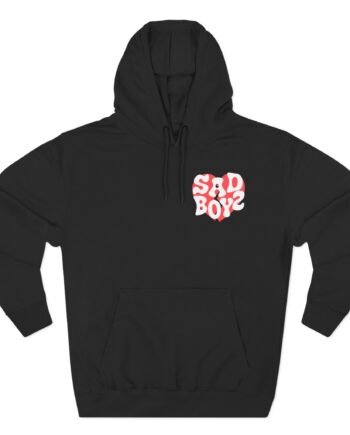 Sad Boyz by Junior H Heart Three-Panel Fleece Hoodie