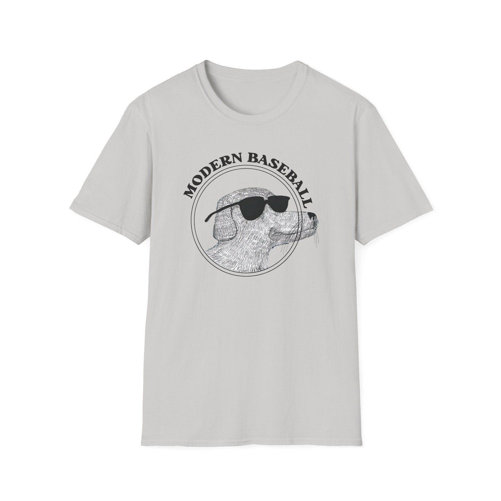 Modern Baseball Realistic Dog Unisex Softstyle T-Shirt