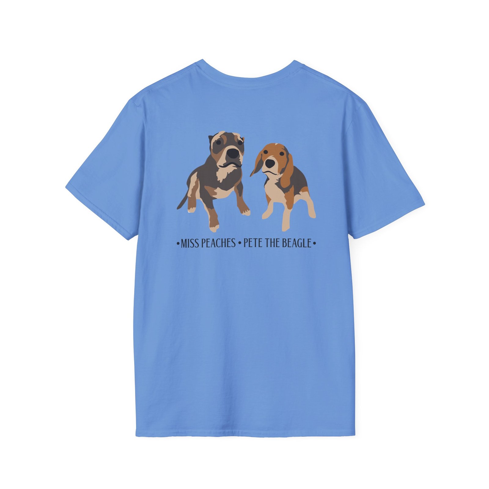 Miss Peaches & Pete the Beagle Unisex Softstyle T-Shirt