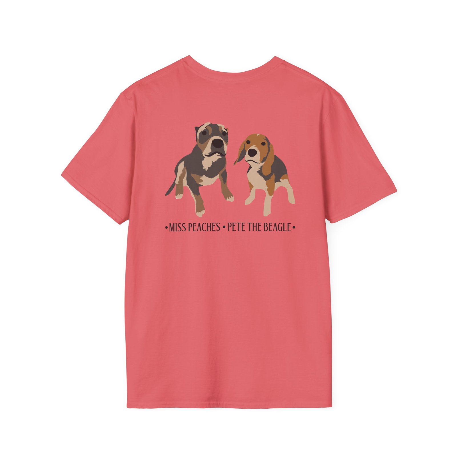 Miss Peaches & Pete the Beagle Unisex Softstyle T-Shirt