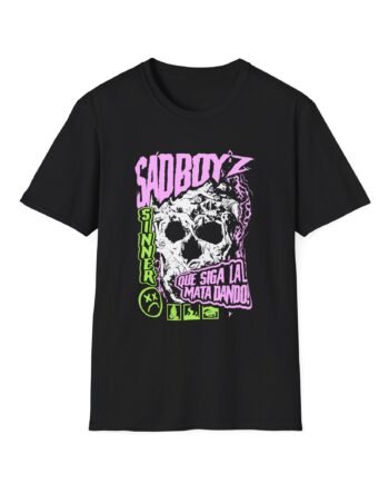 Sad Boyz by Junior H Skull Unisex Softstyle T-Shirt