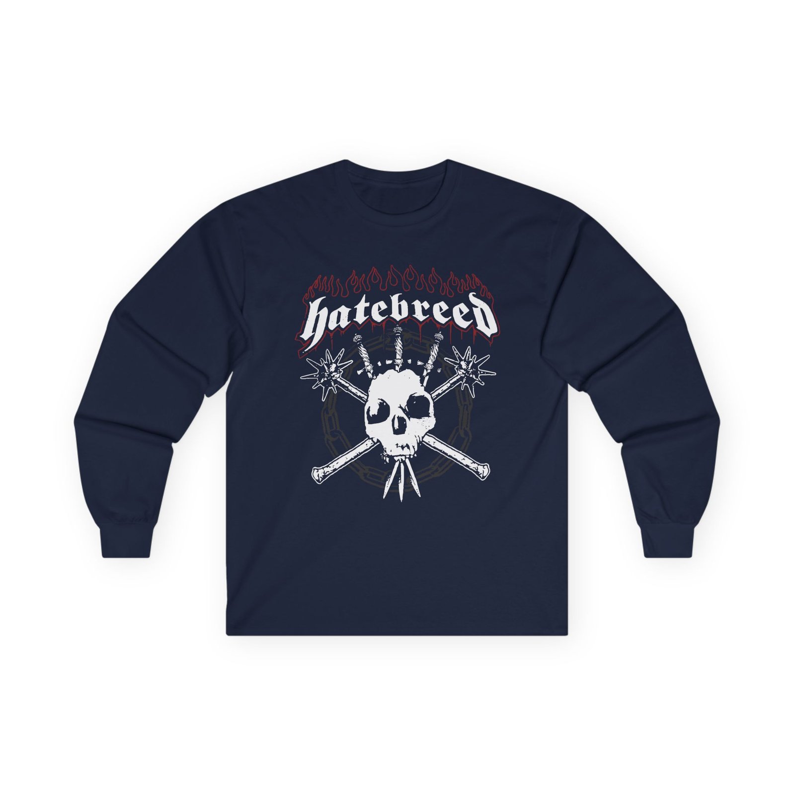 Hatebreed Flames & Skull Logo Unisex Ultra Cotton Long Sleeve Tee